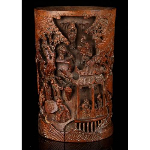 Chinese Brush Pot, S. XIX