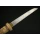 Japanese Dagger (Tant?), 1900. With Hand Carved Bone Hilt and Scabbard.