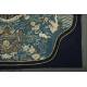 Pieza de Seda China de Gran Tamaño. Bordada a Mano en el S. XIX. Dinastía Qing