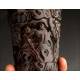Chinese Buffalo Horn Libation Cup, Circa 1900. Completely Hand Carved.