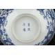 Stylized Chinese Blue and White Porcelain Bowl. Hand Decorated and with Kangxi Mark.