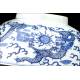 Stylized Chinese Blue and White Porcelain Bowl. Hand Decorated and with Kangxi Mark.