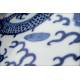 Stylized Chinese Blue and White Porcelain Bowl. Hand Decorated and with Kangxi Mark.