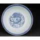 Stylized Chinese Blue and White Porcelain Bowl. Hand Decorated and with Kangxi Mark.