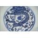 Stylized Chinese Blue and White Porcelain Bowl. Hand Decorated and with Kangxi Mark.