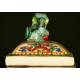 Decorative Chinese Hand Painted Porcelain Piece. With Kangxi mark. XX Century