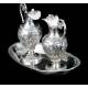 Precious Antique Solid Silver Liturgical Vases. France, 1818-38