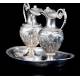 Precious Antique Solid Silver Liturgical Vases. France, 1818-38