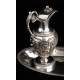 Precious Antique Solid Silver Liturgical Vases. France, 1818-38