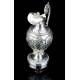 Precious Antique Solid Silver Liturgical Vases. France, 1818-38