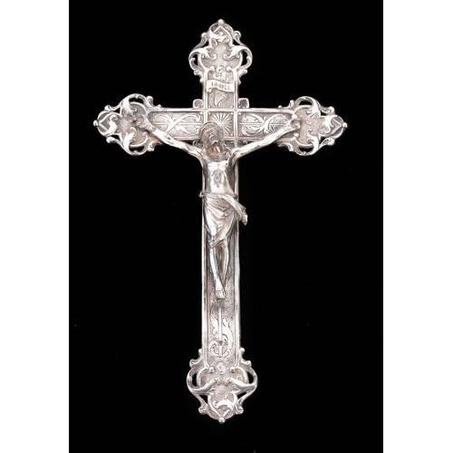Antique Solid Silver Chest Cross. Germany, Possibly 18th Century