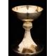 Beautiful Solid Silver Contrasted Chalice in Original Case. France, 1930's