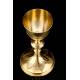 Silver Chalice and Paten made in France in the XIX Century. Original Case