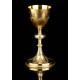 Silver Chalice and Paten made in France in the XIX Century. Original Case