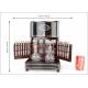 Impressive Liquor Cabinet with Humidor with Original Glassware. France, XIX Century