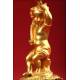 Preciosa Lámpara de Petróleo en Bronce y Porcelana. S. XIX
