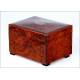 Antique Cigar Humidor with Marquetry Decoration. France, Circa 1870