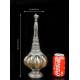 Antique Pewter and Blown Glass Liquor Bottle. Central Europe, XIX Century