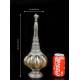 Antique Pewter and Blown Glass Liquor Bottle. Central Europe, XIX Century