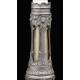 Antique Pewter and Blown Glass Liquor Bottle. Central Europe, XIX Century