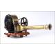 Rare Mechanical Fireplace Blower. Antique and Large Size. 19th Century.