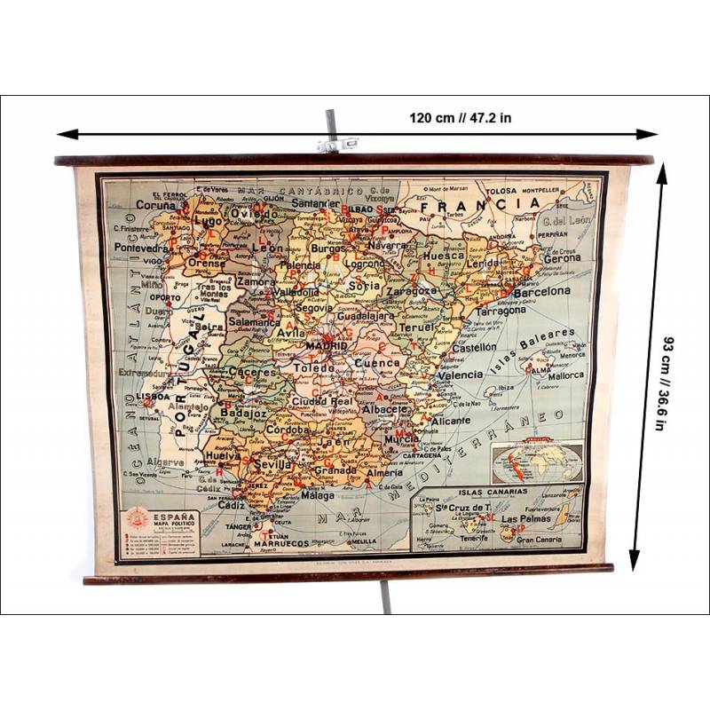 Old Map of Algarve Portugal 1920 Vintage Map of Algarve - VINTAGE