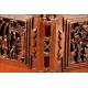 Chinese Jewelry Box in Carved Wood with Costumbrist Scenes, XIX Century. Restored.