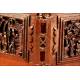 Chinese Jewelry Box in Carved Wood with Costumbrist Scenes, XIX Century. Restored.