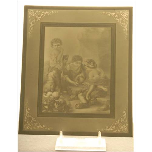 Porcelain Lithophane, S. XIX. In perfect state of preservation. Signed and Numbered