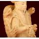 Chinese Emperor in Ivory. Profusely Hand Carved. XIX Century.