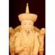 Chinese Emperor in Ivory. Profusely Hand Carved. XIX Century.