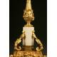 Elegant Pair of French Candlesticks, 1880. Well Preserved. Antique and Decorative.