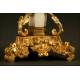 Elegant Pair of French Candlesticks, 1880. Well Preserved. Antique and Decorative.