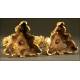 Elegant Pair of French Candlesticks, 1880. Well Preserved. Antique and Decorative.