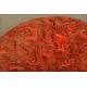 Preciosa Caja China en Laca Roja Tallada, S. XIX. Interior Lacado en Negro. En Buen Estado de Conservación